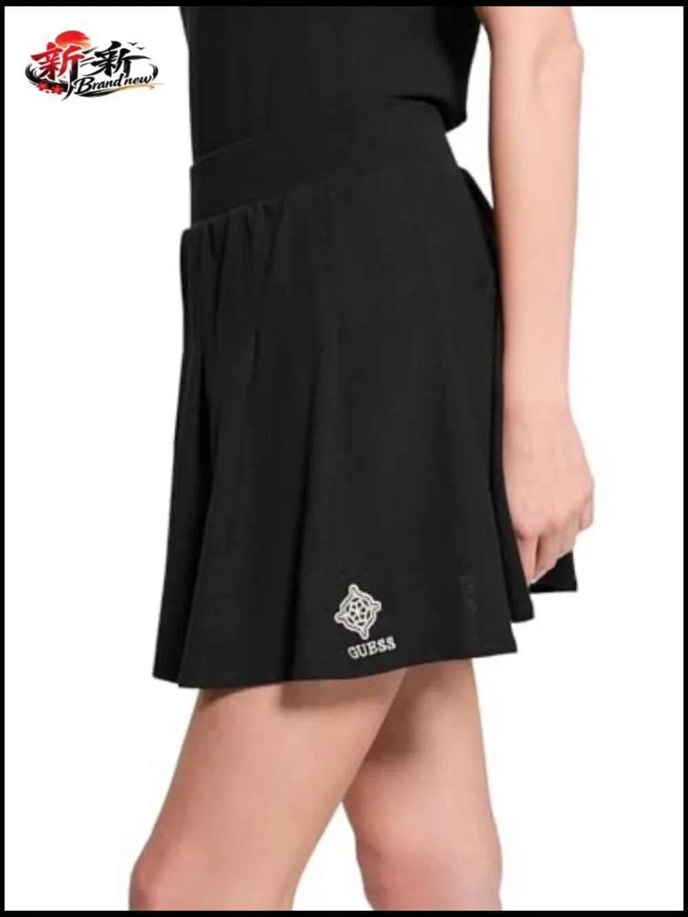 Pleated Mini Tennis Skirt Organic Cotton High Rise